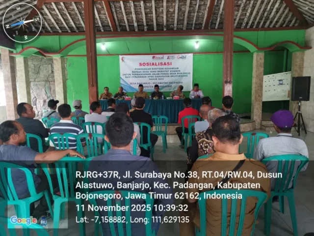 Sosialisasi Bantuan Keuangan Khusus Kepada Desa (BKKD) Pembangunan Jalan Rigid Beton Tahun 2025 dan Musyawarah Desa Pengalihan Aset Jalan Paving di Desa Banjarjo