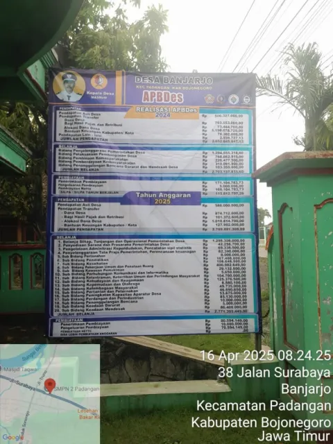 BANNER PUBLIKASI APBDES 2025 DAN REALISASI APBDES 2024